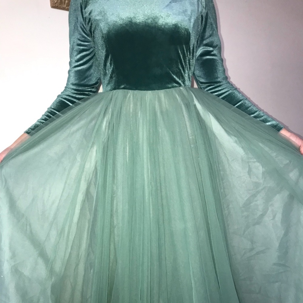 Handmade Turquoise Prom or Homecoming Dress